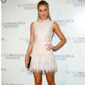 BCBGMAXAZRIA Marsha Champagne Lace Dress Sz 6 Holiday